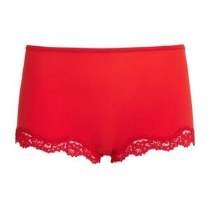 Skims Fits Everybody Lace Boyshort in Cayenne Sz Med